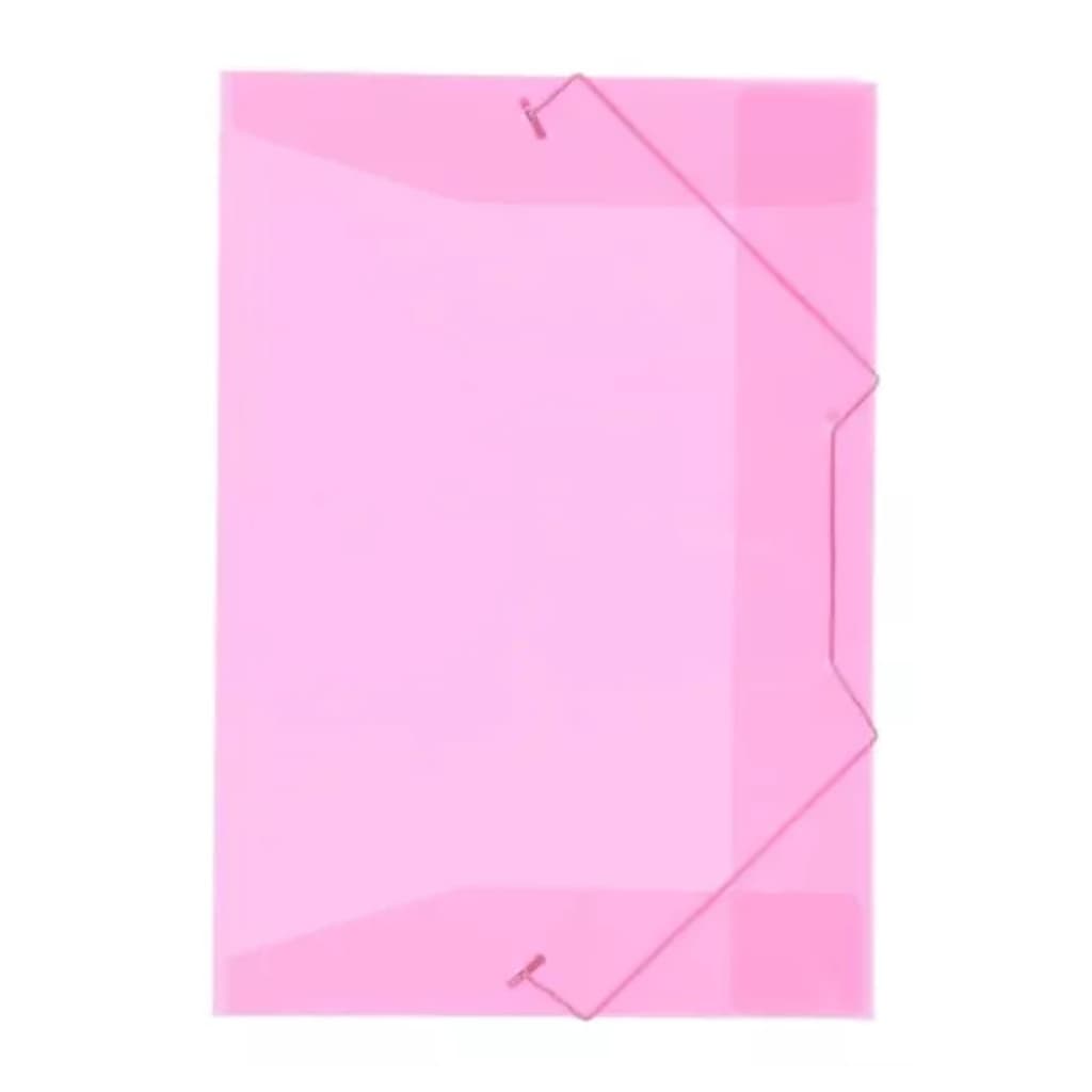 Pasta Aba Elastico Plastica Oficio Fina Rosa Acp Com 10