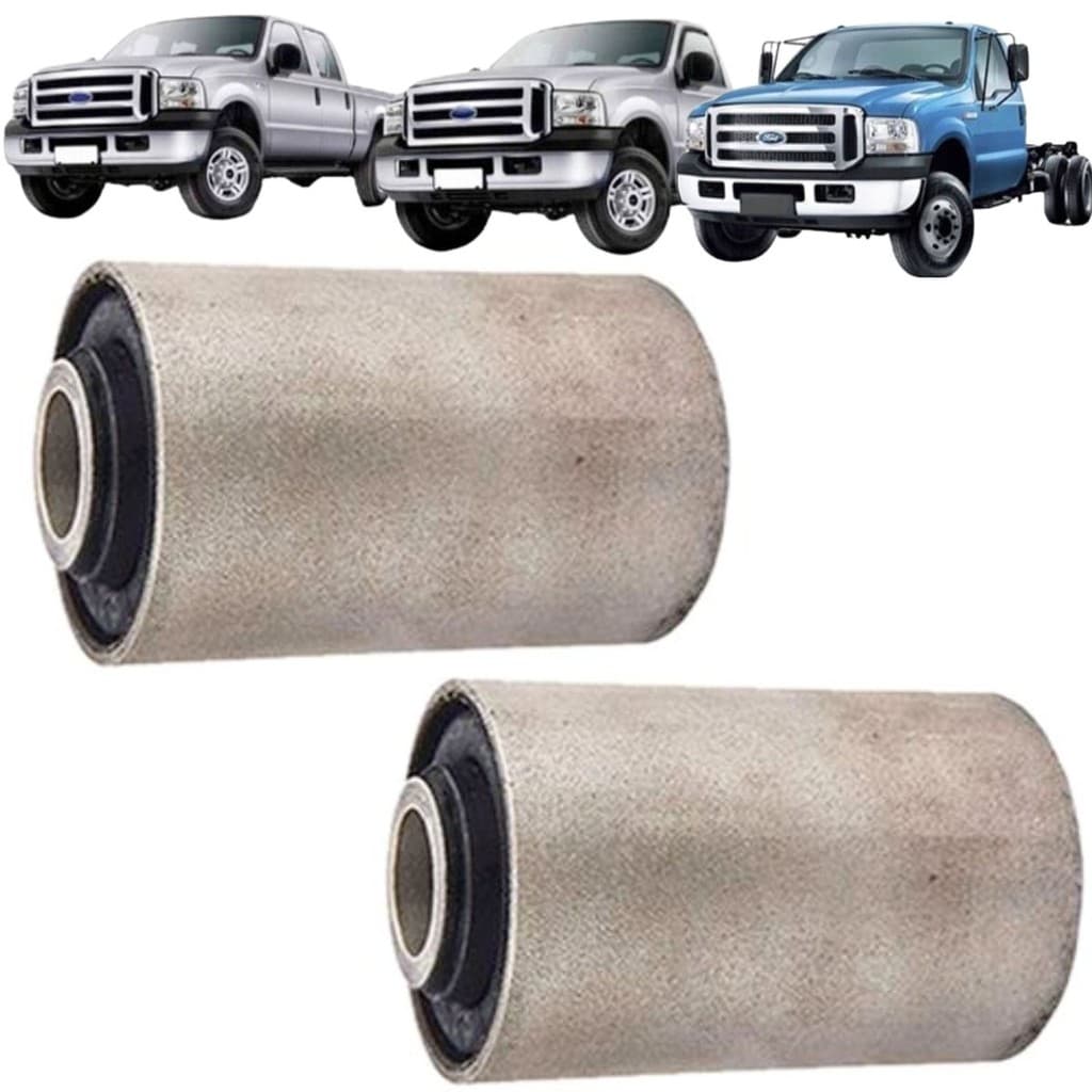 KIT 2 BUCHA BORRACHA DA ALGEMA JUMELO DO FEIXE MOLA TRASEIRO FORD F250 F350 F4000 G3 4X2 4X4 1998 A 2019 (41MM)
