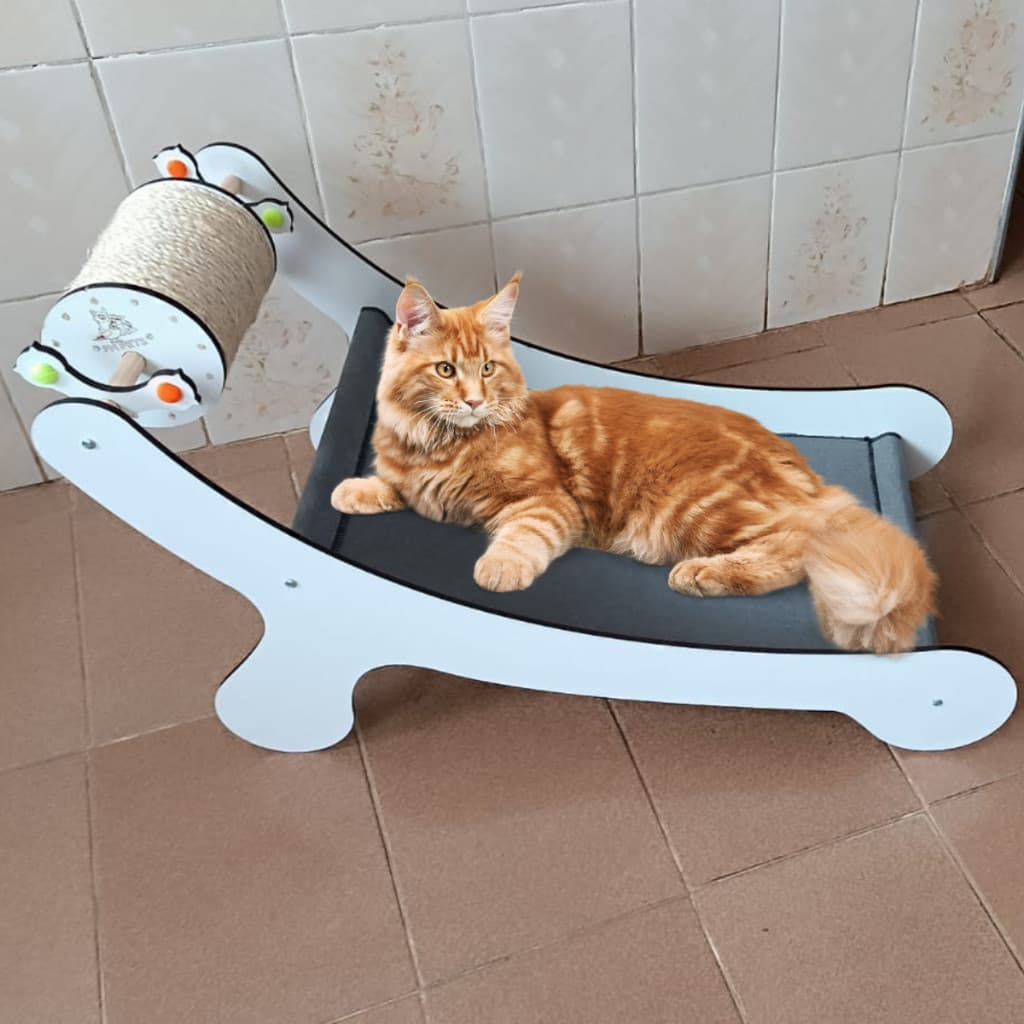 Cama berço pet caminha  gatos com arranhador ebrinquedo pets berço para gato rede balanço playground