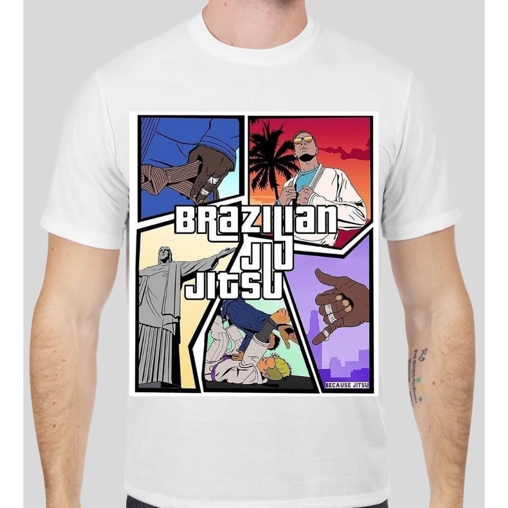 Camisa JiuJit Brazilian - arte marcial, treino