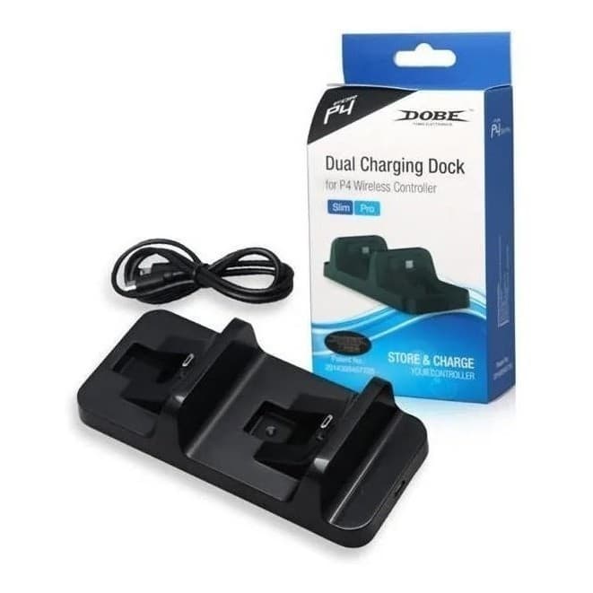 Base Carregador Duplo Dock Charge Controle Ps4 Tp4-002
