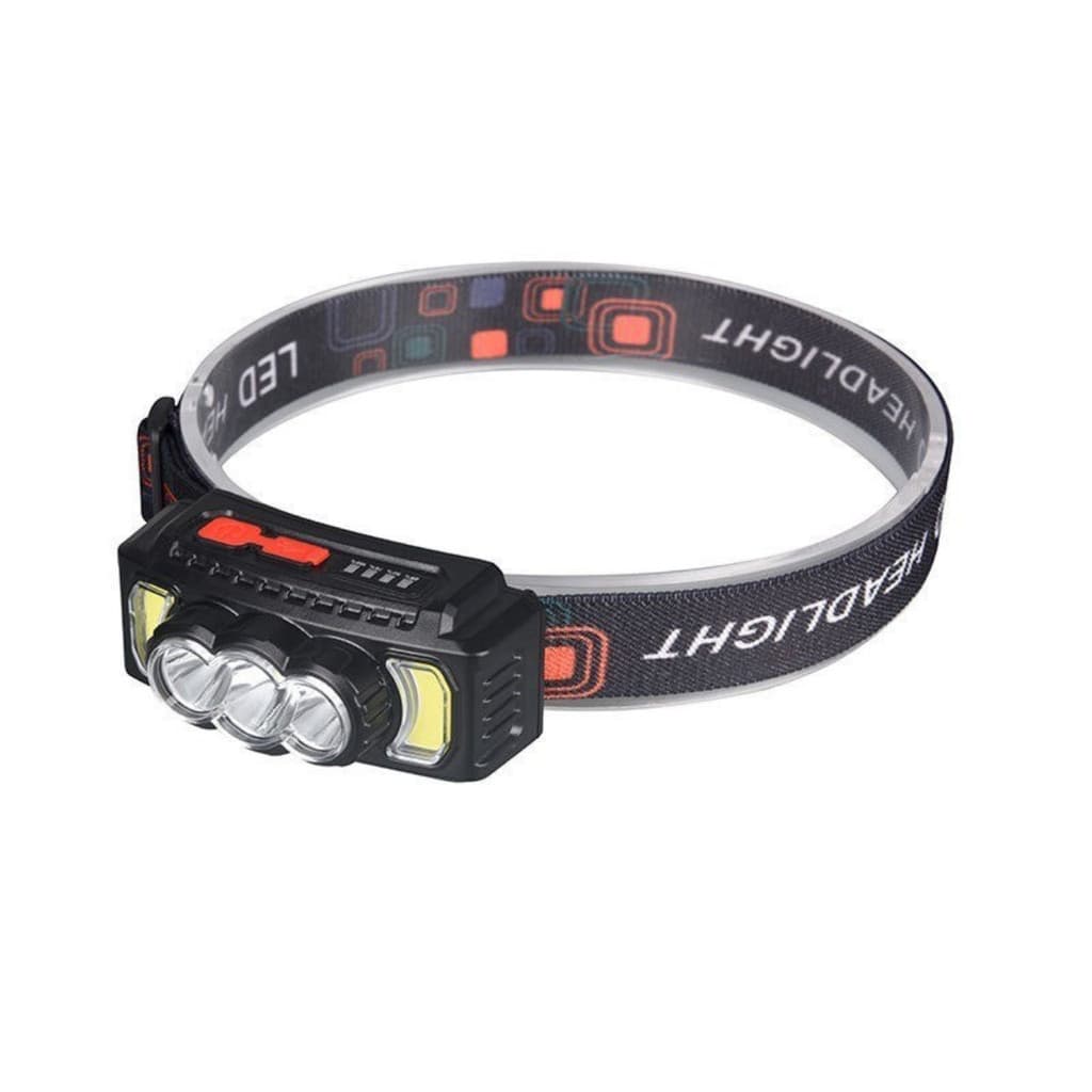 Lanterna Cabeça Recarregável Capacete Led Resistente a Água Para Ciclista Caminhoneiro Camping