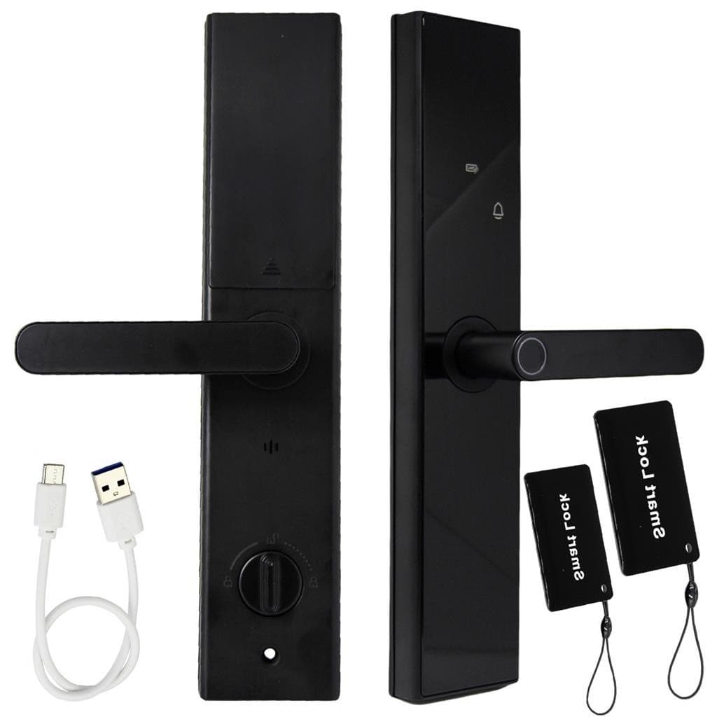 Fechadura De Porta Digital Eletronica Smart Biometria Card Senha 36cm Wifi