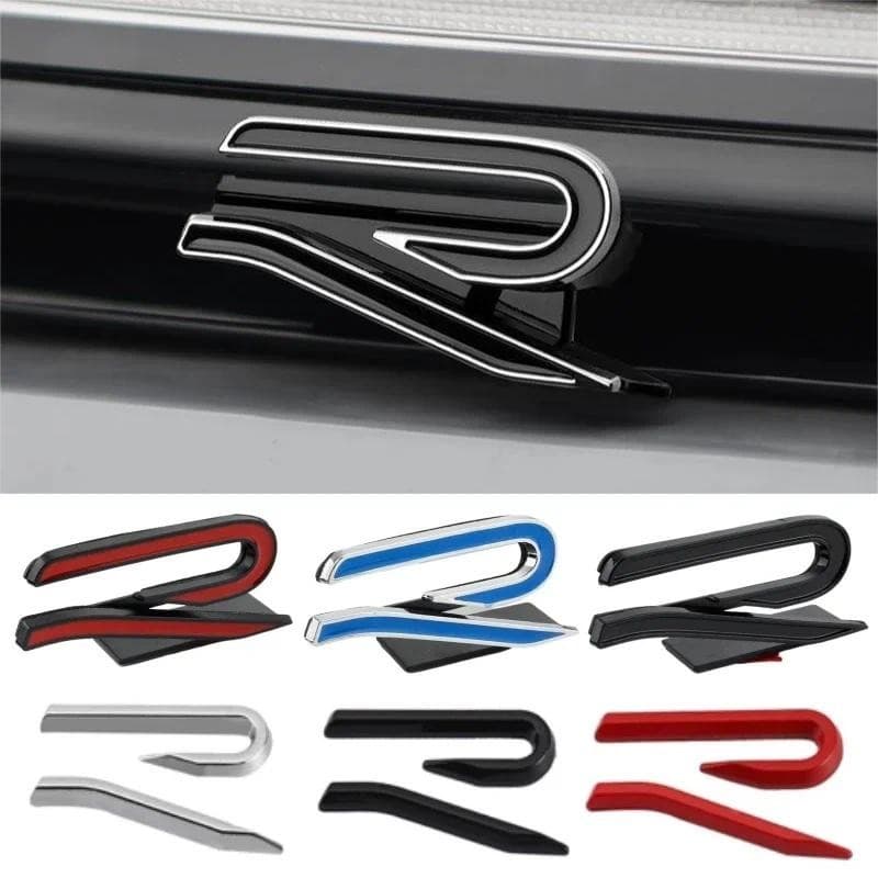 Autocolante De Emblema Da Grelha Frontal Do Carro De Metal Tronco Traseiro Crachá Lateral Para Volkswagen VW R LINE