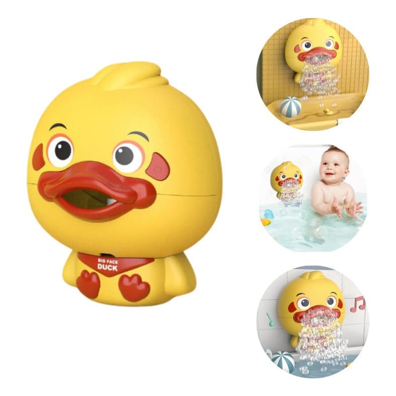 Brinquedo Infantil Para Banho Máquina Bolhas De Sabão Pato