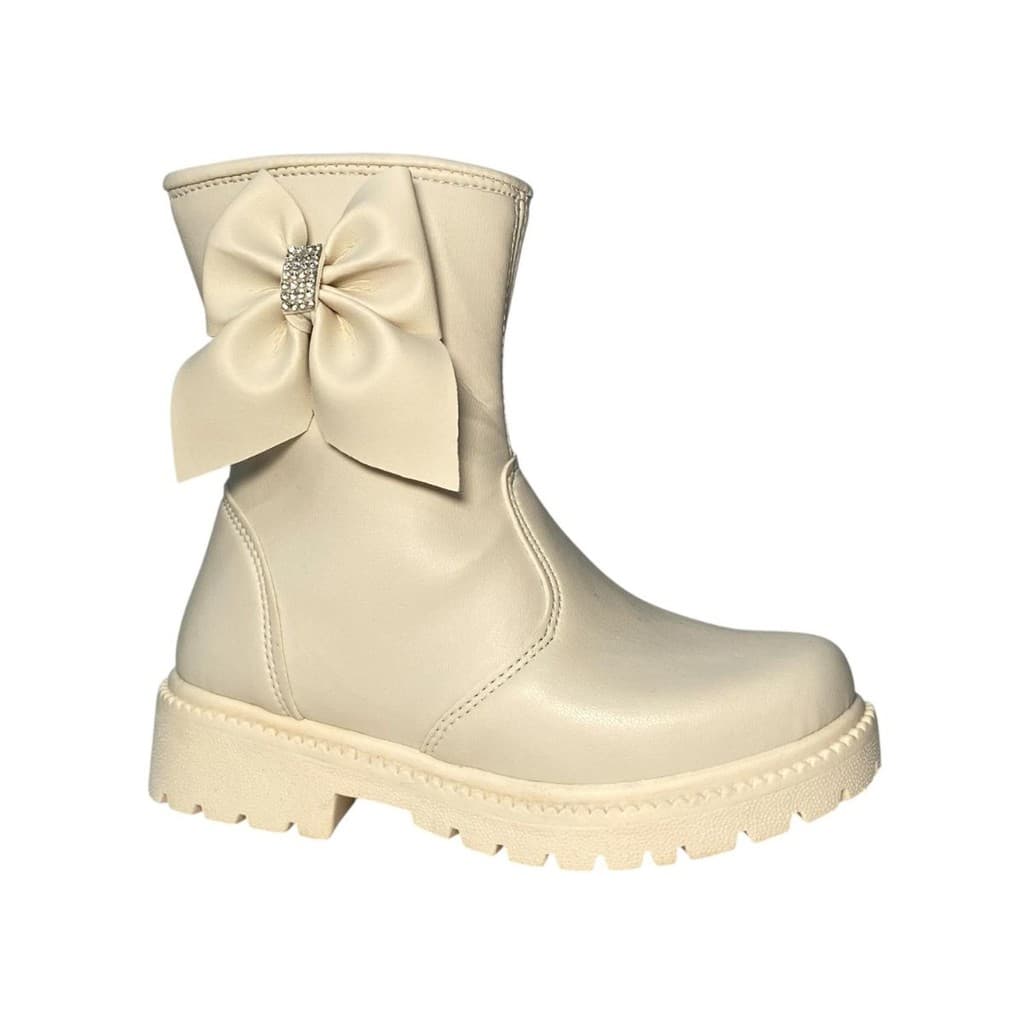 Bota Tratorada Delicada Laço Infantil Menina 20 Ao 34