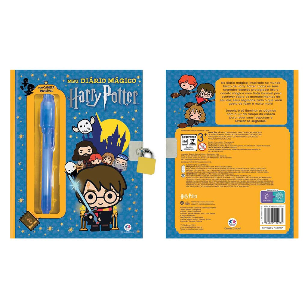 Diário Livro Magico Harry Potter com Caneta Magica Invisível