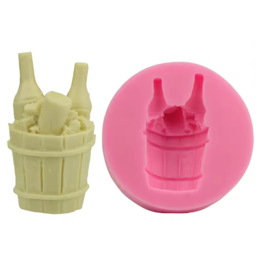 MOLDE SILICONE BALDE BEBIDA CERVEJA GARRAFA GELO 3D BAR
