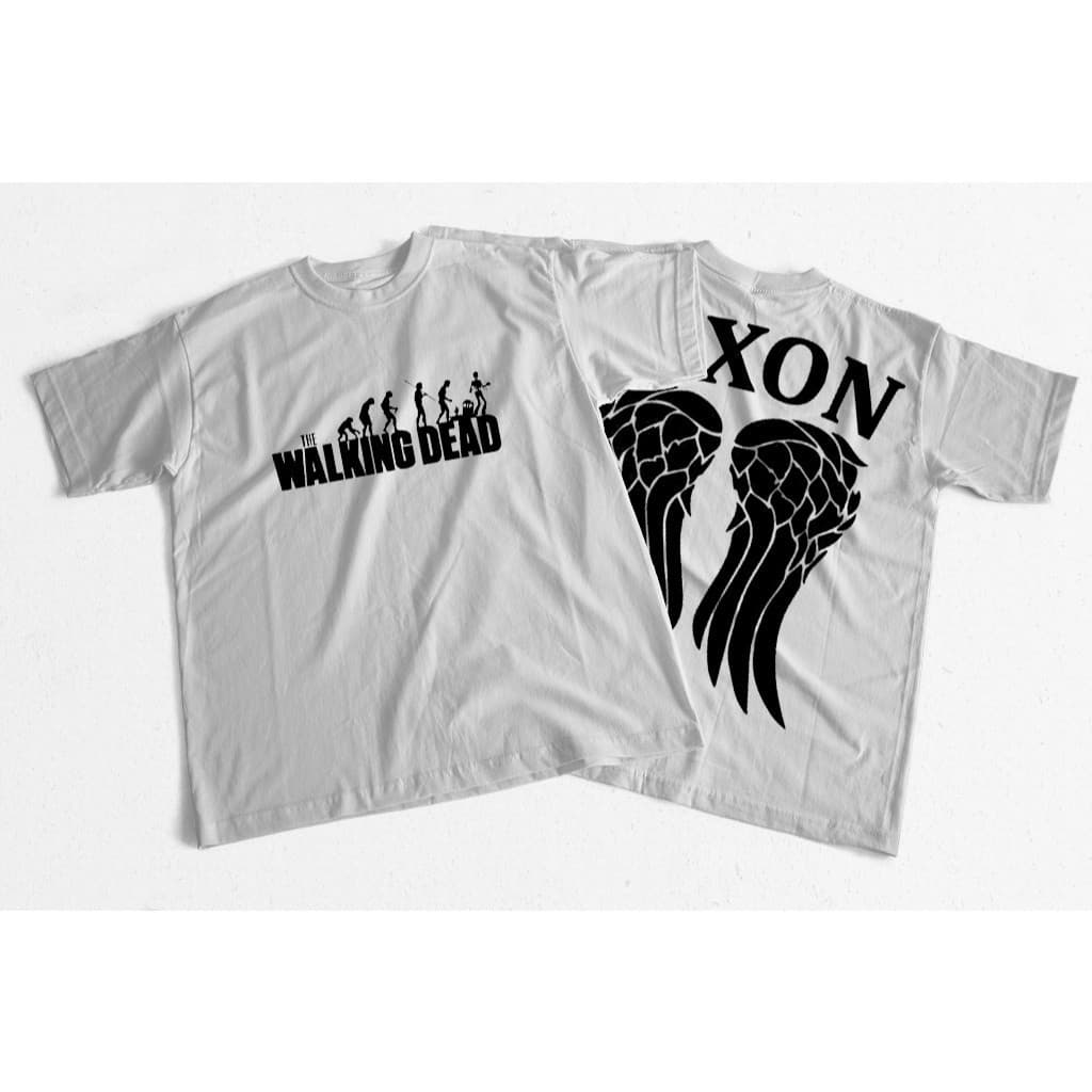 Camisa Camiseta Branca The Walking Dead Daryl Dixon Estampas De Series 100% Algodão