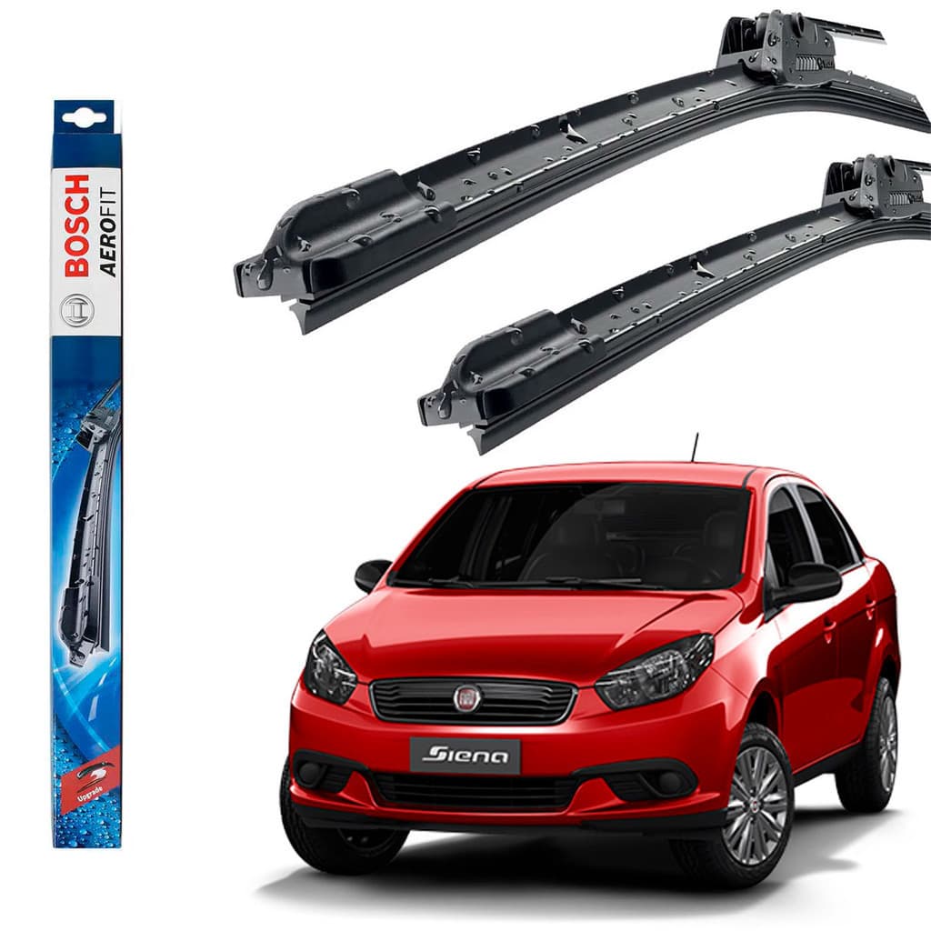 Jogo Palheta Dianteira Grand Siena Bosch Original 2012-2022 Limpador Parabrisa