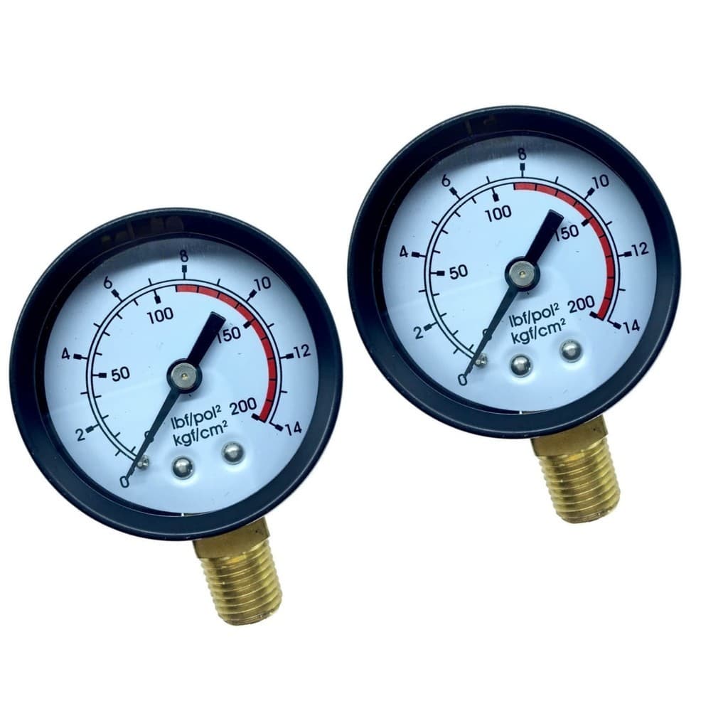 Manômetro Para Compressor De Ar 200 Libras Vertical 02 Un.