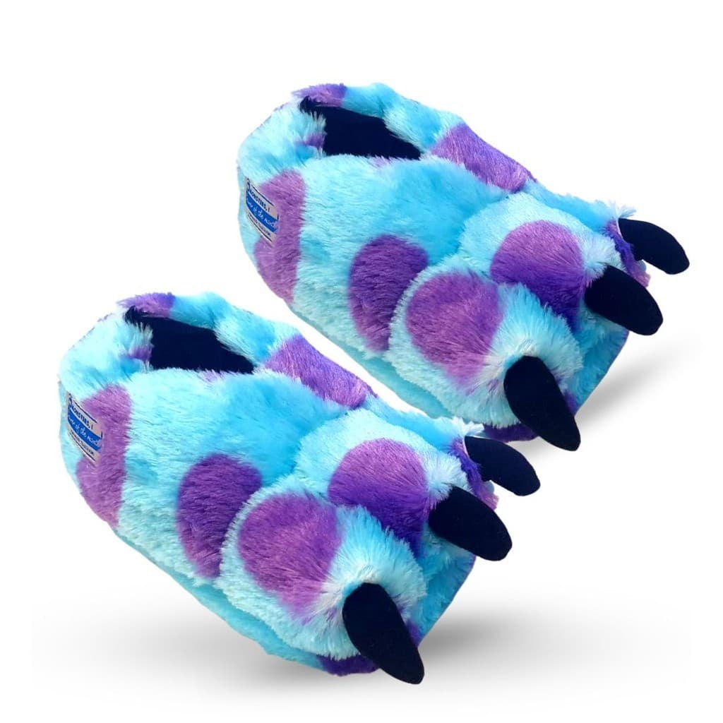 Pantufa Infantil Unissex Garra Sulley Monstros S.A. com Solado Antiderrapante  -Disney