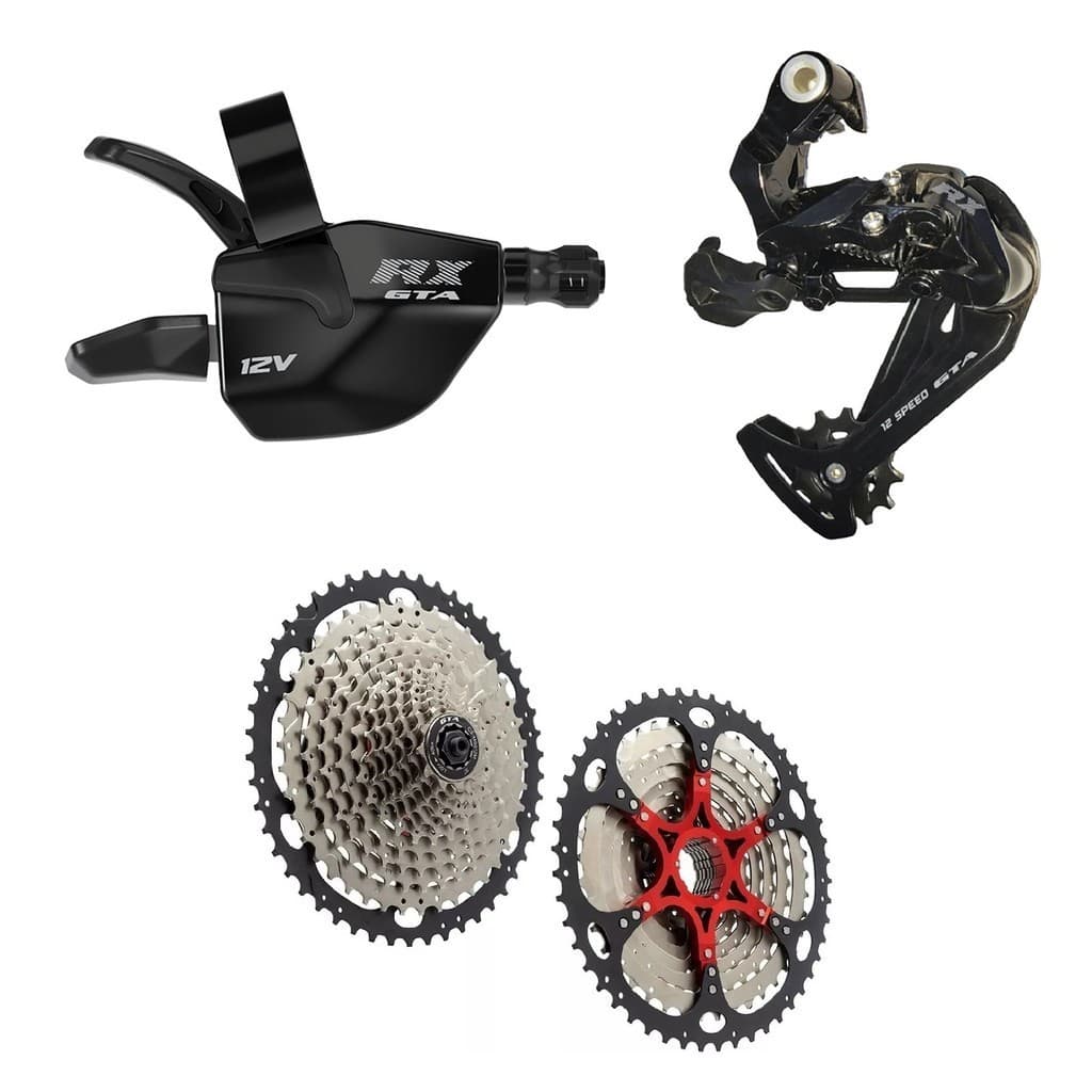 Kit Grupo Relação 12 Velocidades GTA RX Trocador Cambio Cassete 12v 11-52 Padrão Shimano HG