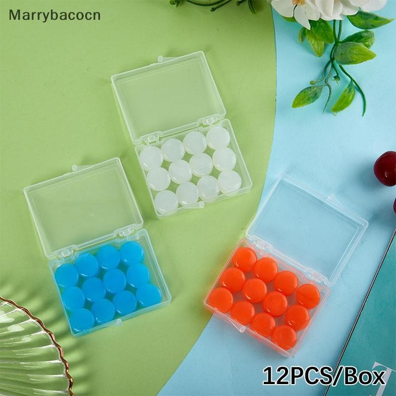 [MAR] 12 Pcs Silicone Orelha Plugue Reutilizável Tampões De Ouvido De Cera Moldáveis Para Natação Com Cancelamento De Re