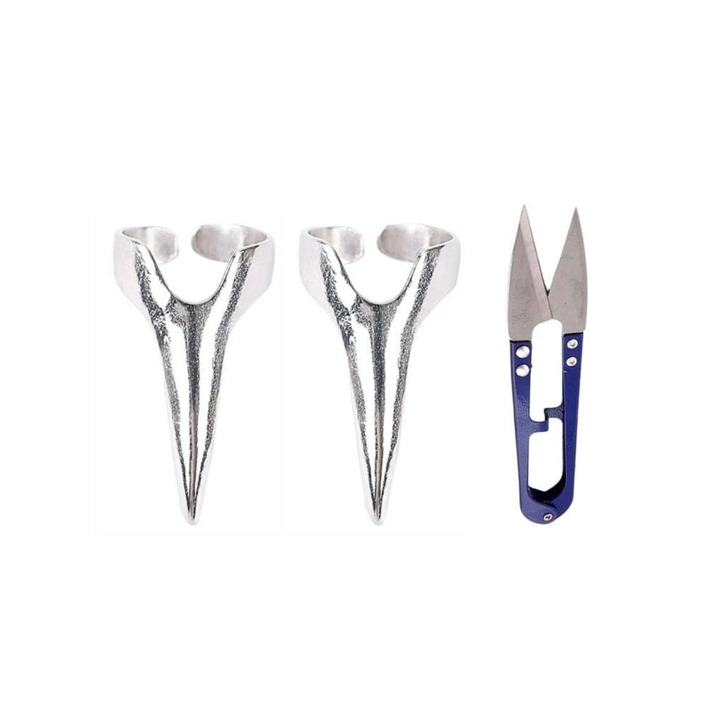 Kit 2 Anel Separador de Mechas De Cabelo e Tesoura de Arremate Anf Frizz