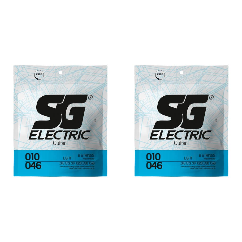 Encordoamento SG 010 para Guitarra Elétrica - 02 Jogos