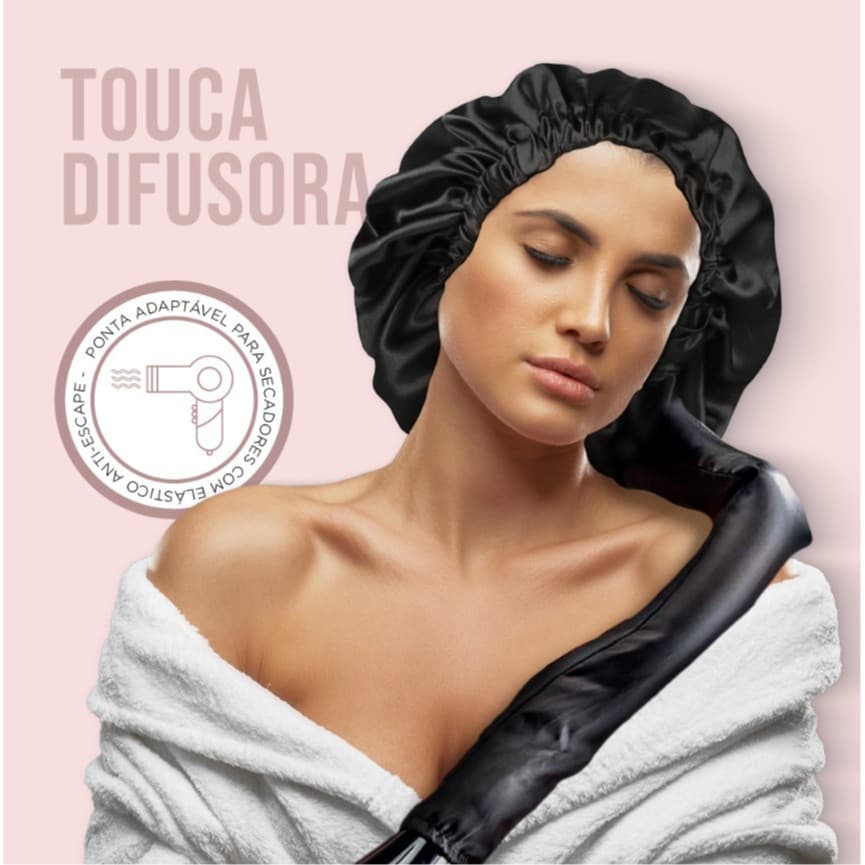 Touca Difusora Seda Cachos De Alta Qualidade para secador original camada dupla de seda