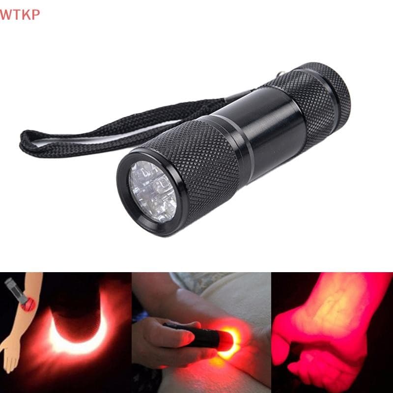 Lanterna LED Vermelha Quente Com Imagem De Veia Infravermelha 625nm Luz 9 Tocha Localizador De Veias