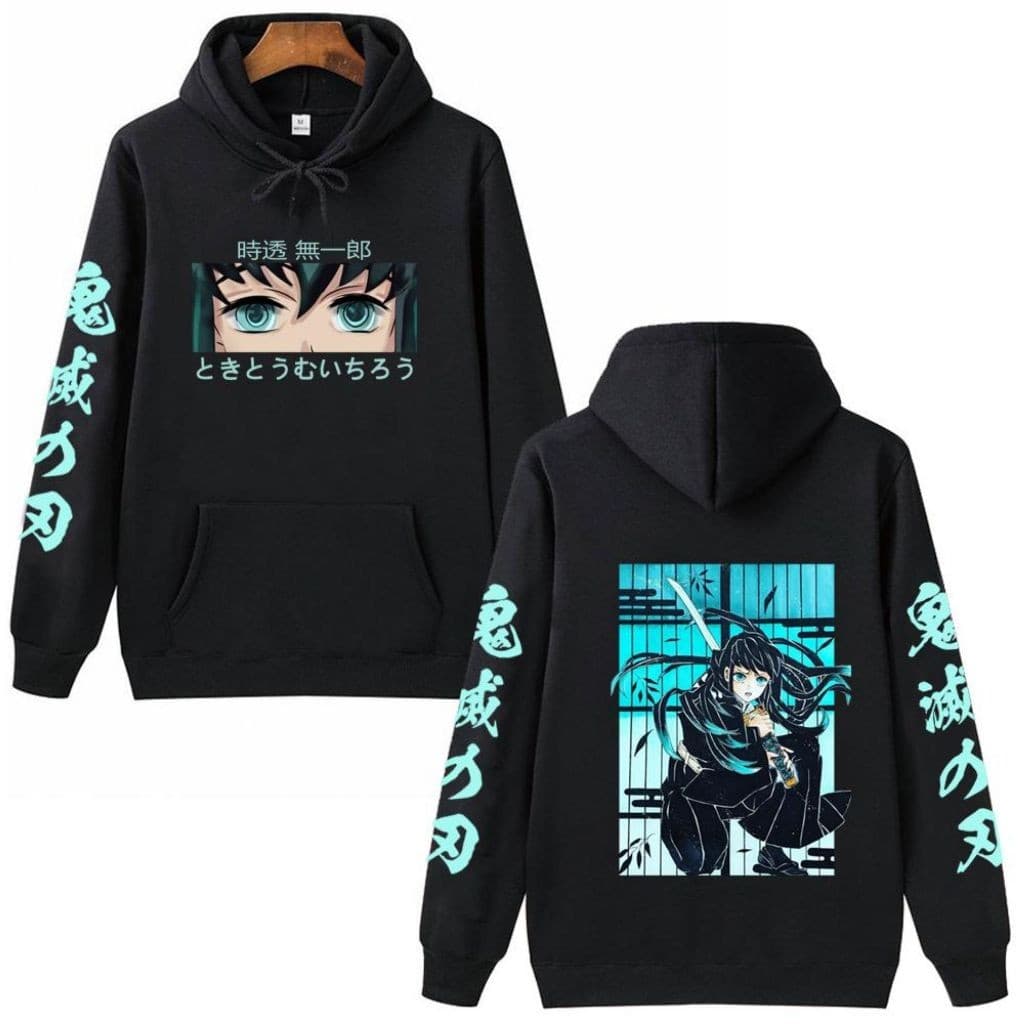 Blusa Moletom Canguru Demon slayer Muichiro Tokito  simbolos anime promoção