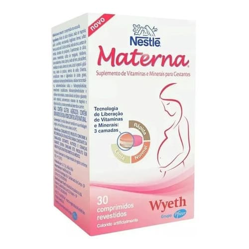 MATERNA NESTLÉ 30 COMPRIMIDOS SUPLEMENTO P/ GESTANTE