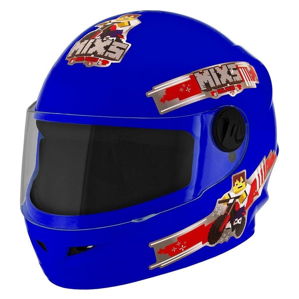 Capacete para Criança Infantil Start Blocks Selfie Fechado Integral Promocional Tamanho 54  Crianças Pro Tork R8 Kids