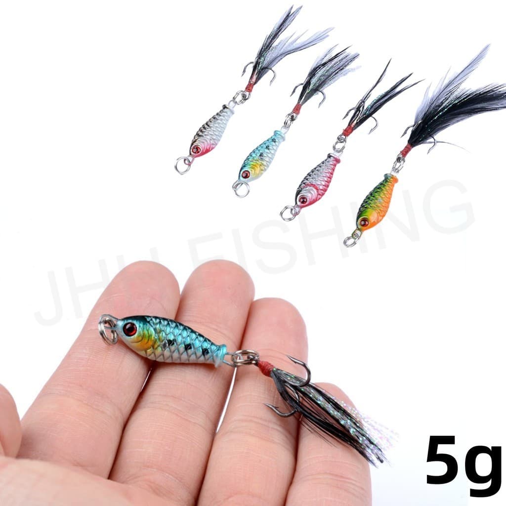 [3cm/5g] Mini jig Lure Isca De metal Rápido Com Gancho 8 # Estoque Pronto