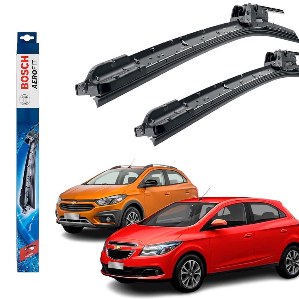 Par Palheta Limpador Parabrisa Original Bosch Onix / Joy / Activ / Lt / Onix 2012 a 2018