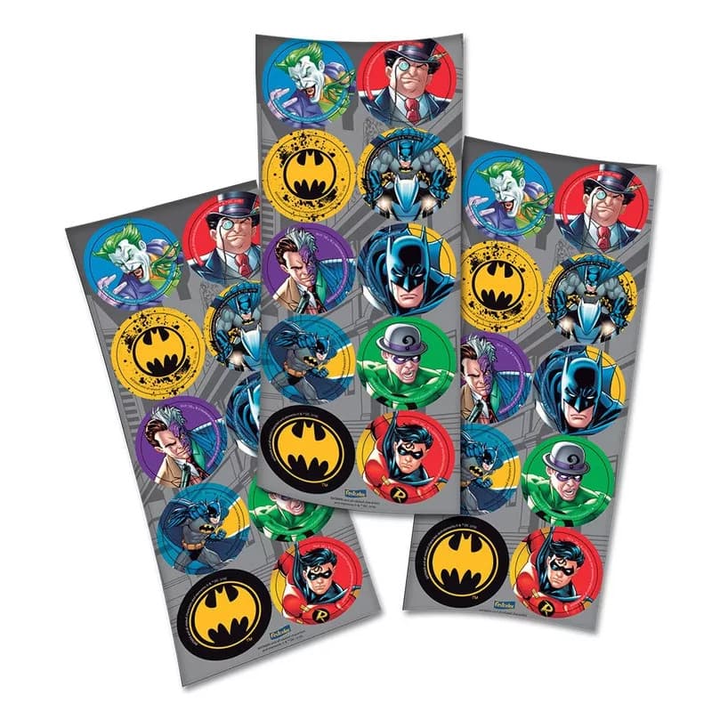 Adesivo Redondo Batman c/ 30 Unidades
