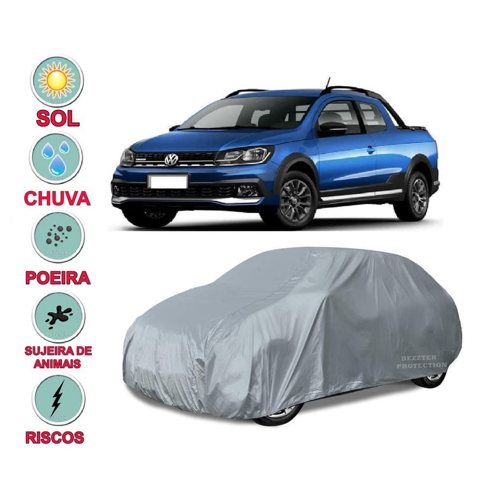 Capa cobrir carro Saveiro Nova 100% Impermeável Proteção Total Bezzter