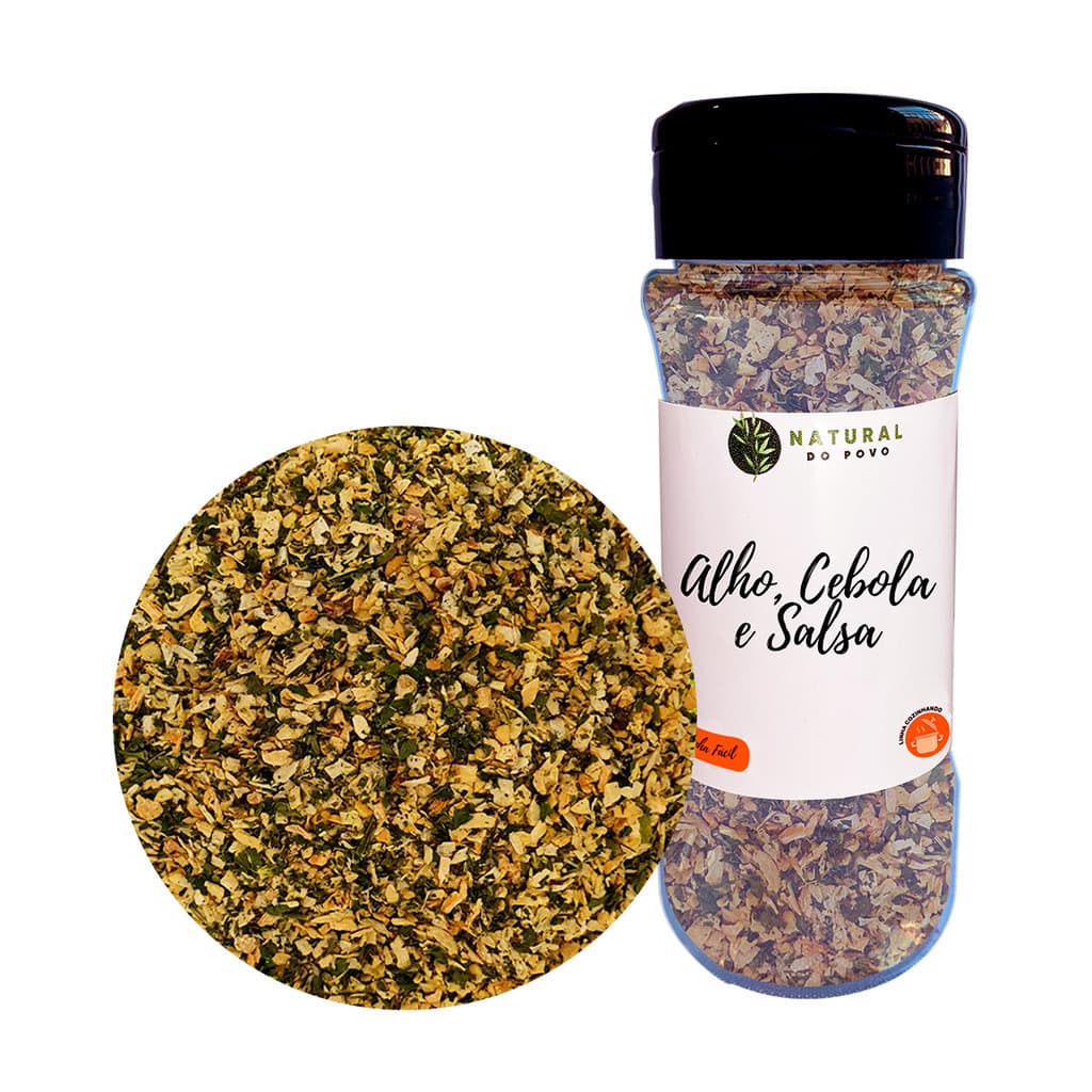 Mix Alho, cebola e salsa Sabor Marcante  Premium  Pote com Dosador 35g
