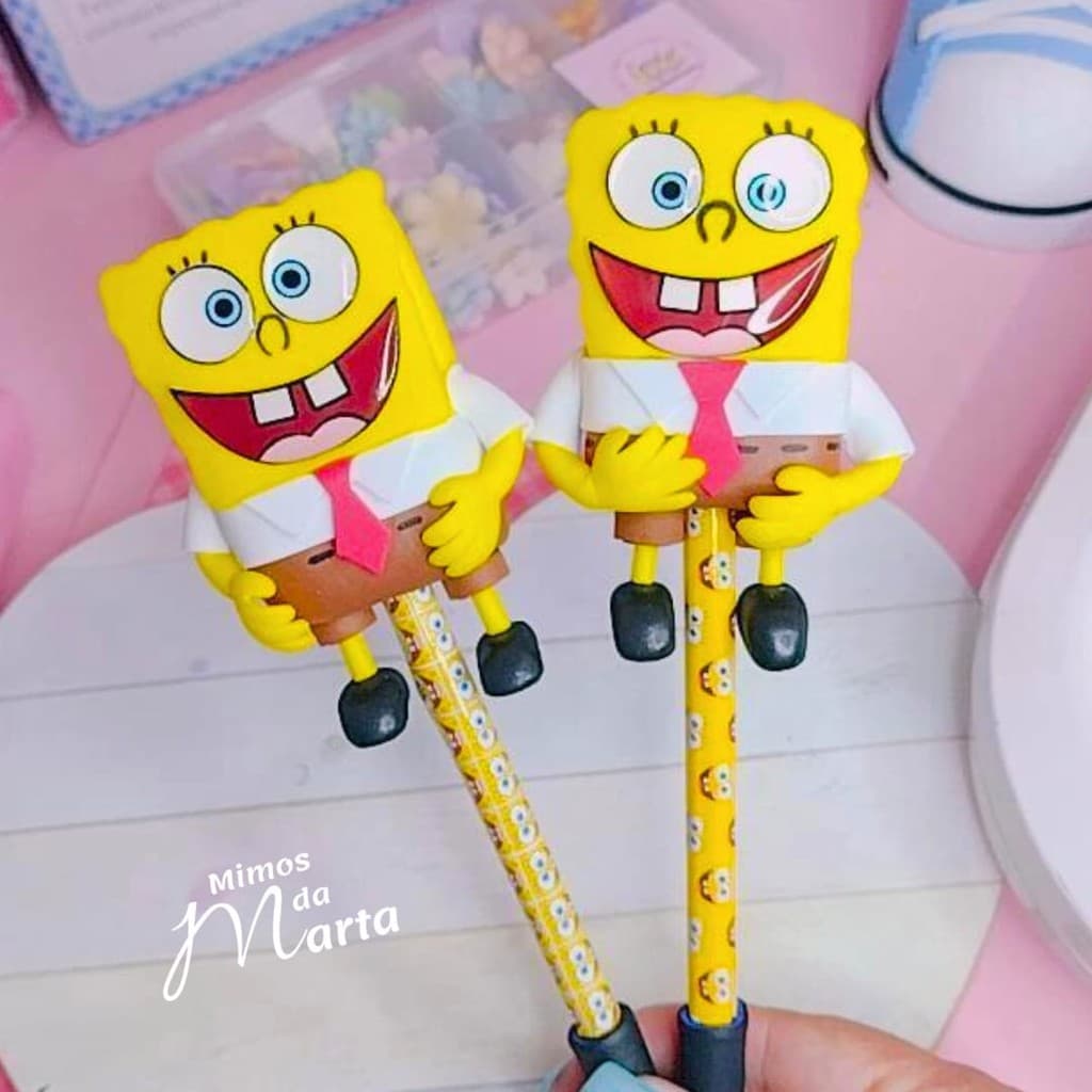 Olhos resinados BOB ESPONJA para bonecas e apliques de  EVA, Biscuit, Feltro