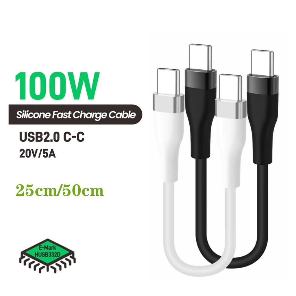 Cabo Curto Tipo C Para De 100 W Com De Carregamento Super Rápido Portátil E-mark 20V5A Samsung