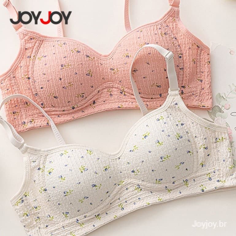 Joyjoy Sutiã Feminino Casual Estampado Floral, Sem Aro e Sem Fio, Conforto e Moda Íntima          询问 ChatGPT