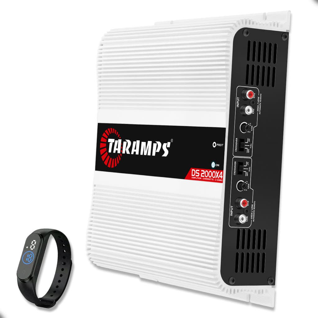 Modulo Taramps DS2000X4 4 Canais 2 Ohms 500WRMS Bass Boost Full Range Som Automotivo