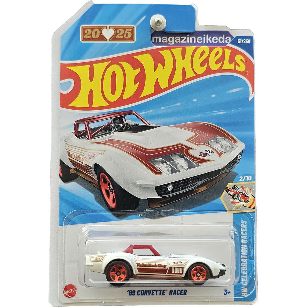 Carro Hot Wheels '69 CORVETTE RACER HYX01 Branco HW CELEBRATION RACERS