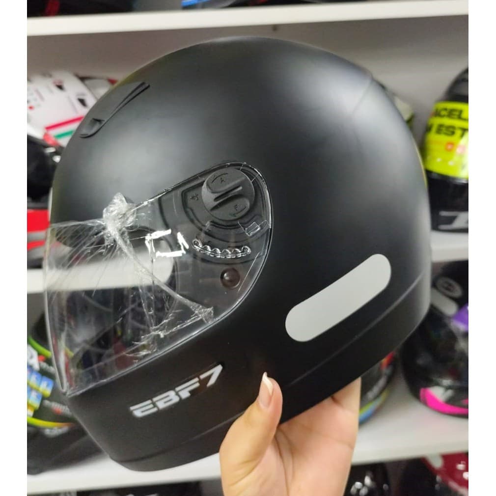 Capacete EBF 7 Solid Preto Fosco