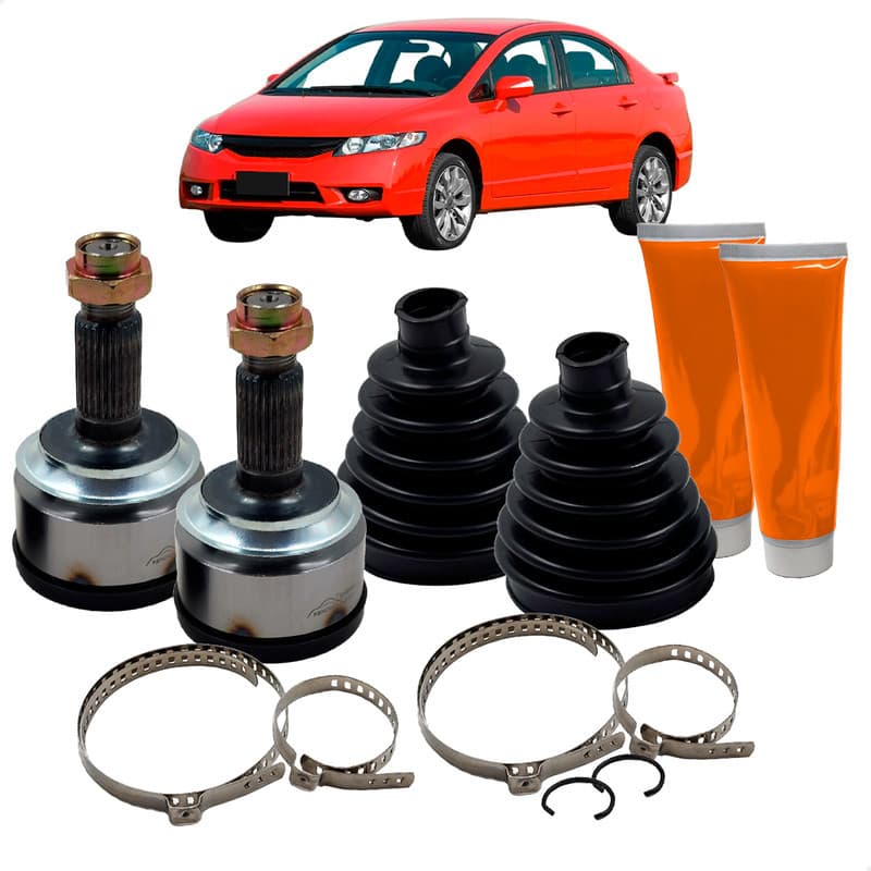 Par Junta Ponteira Homocinetica New Civic 1.8 2006/ 2007/ 2008/ 2009/ 2010/ 2011 - Cambio Manual