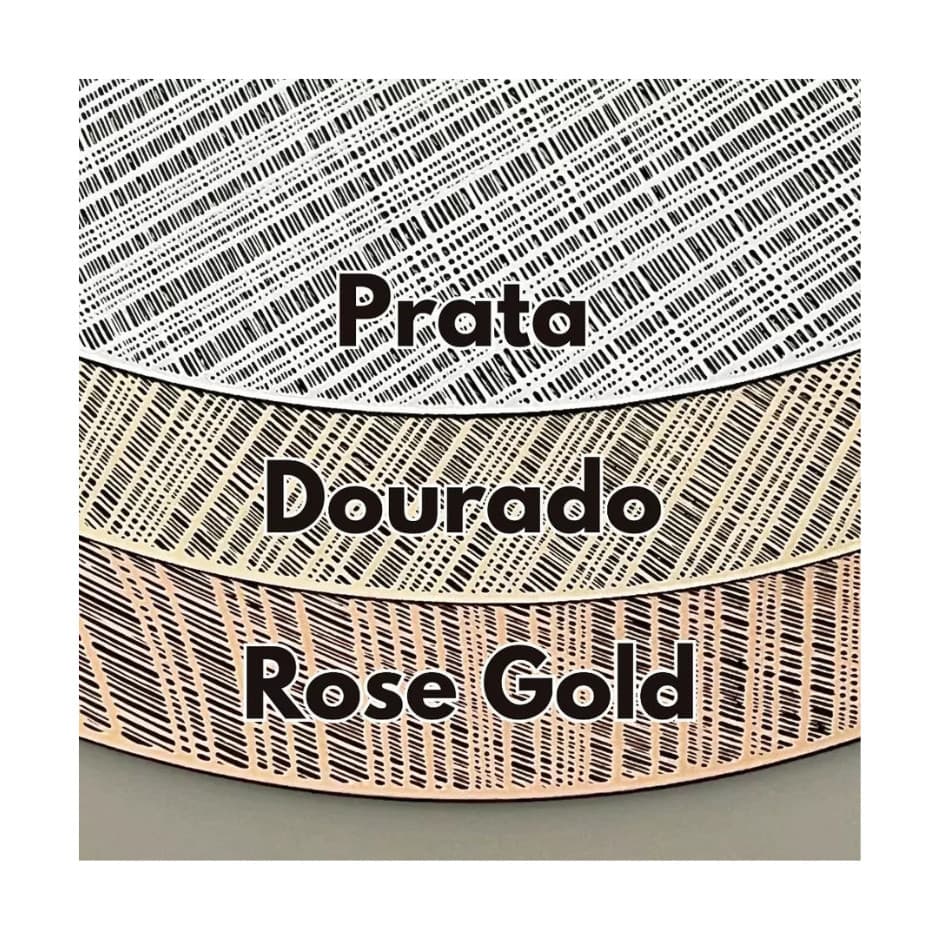 Jogo Americano Mesa Posta Redondo Riscos Descanso de Prato PVC Antiderrapante Decor