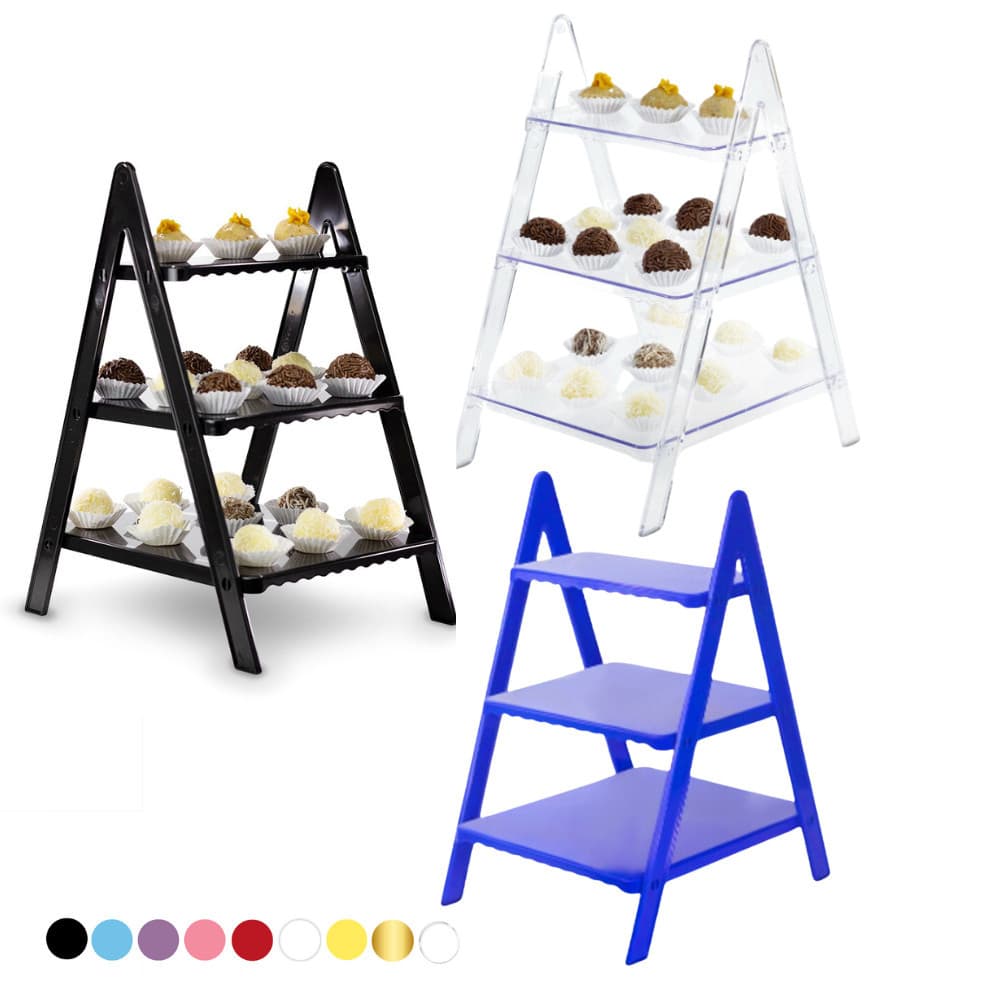 Escadinha Suporte Para Doces E  Lembrancinhas Escada de Doces Decoração Festa Aniversário Decoração