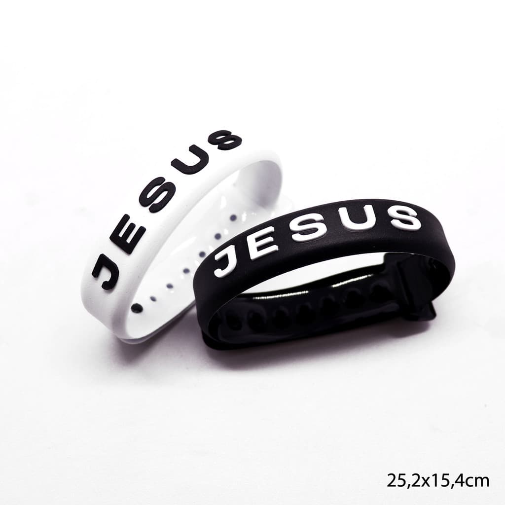 Pulseira JESUS - Ajustável e Religiosa