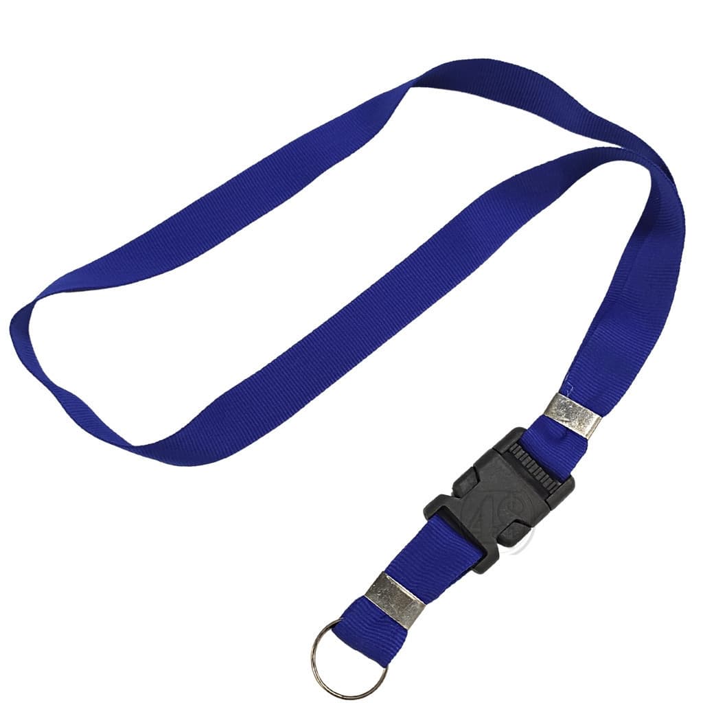 10 Cordão Azul Porta Crachá Chaveiro Moto Tirante Cracha Pescoço Engate Rápido