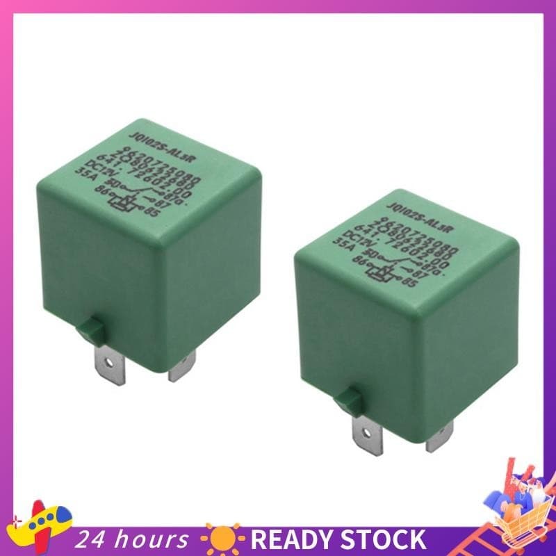 2 Peças 12V 35A 5 Pinos Radiador De Resfriamento Do Ventilador De Relé Verde 6547TX Para Peugeot 206 207 306 307 406 407 807
