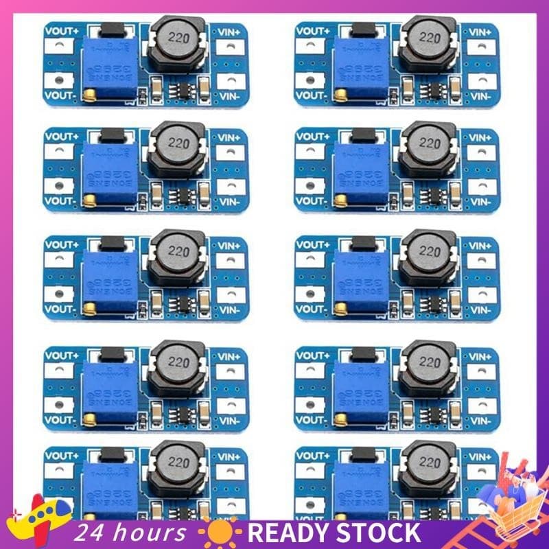 10PCS , MT3608 , Kit Conversor DC-Regulador De Impulso Módulo De Alimentação USB , 2V-24V A 5V-28V , Saída 2A , Micro -