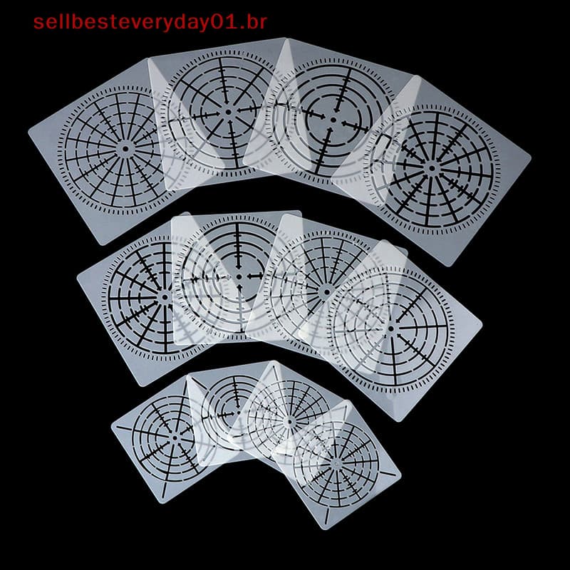 Sellbest DIY 12 Pcs Reutilizáveis Mandala Dotg Paing Stencils Modelos Ferramentas Artesanais .