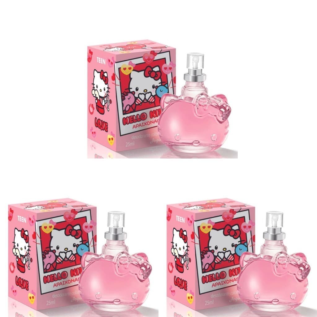 Kit Colônia Hello Kitty Apaixonada 25ml (3 Unidades) - Jequiti