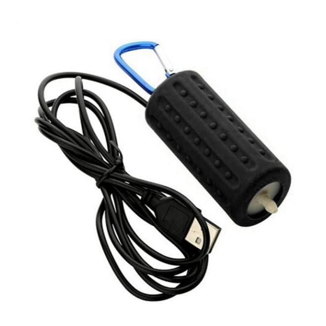 Oxigenador Compressor de Ar Usb 5V Portátil Backup Aquário Manter Iscas Vivas Peixe ou Camarão