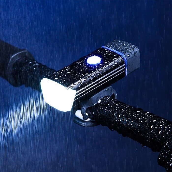 Farol Lanterna Bike Led 4 Funções Recarregável Usb Forte MachFally B-A27