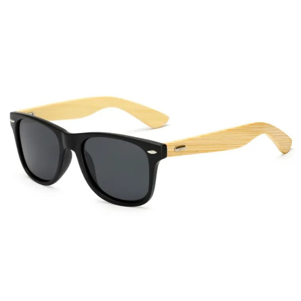 Óculos De Sol Masculino Haste Madeira Bambu Impresso Uv400