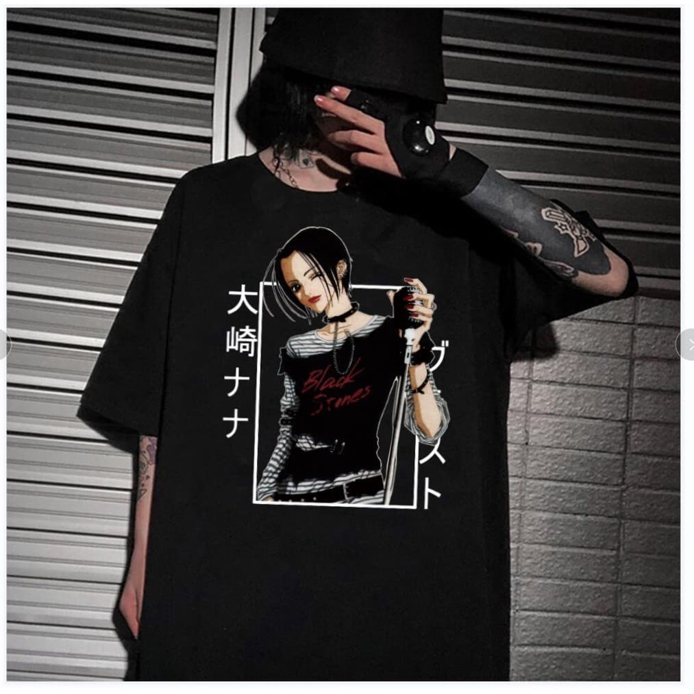 Camisa Camiseta Nana Osaki streetwear Anime Serie de Manga Shoujo ! font t-shirt