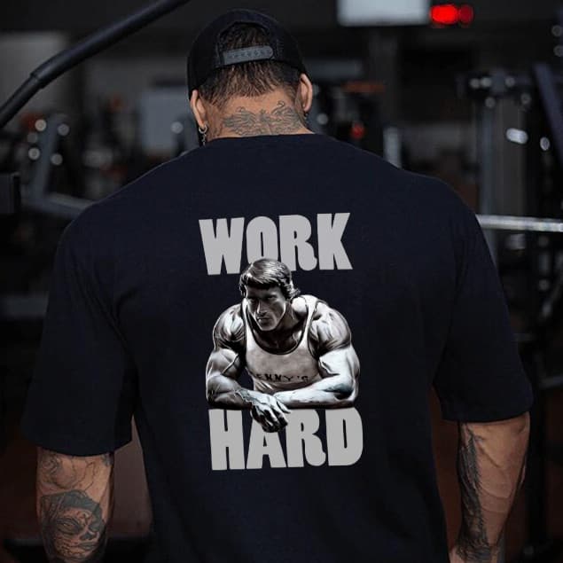 Camiseta camisa OverSized Treino Gold's Gym Arnold Treino Verão Maromba Musculação casual sweatshirt
